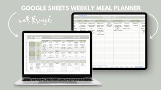 Google Sheets Meal Planner Walkthrough