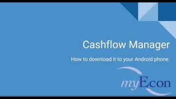 #myEcon How to Install the Cashflow Manager on Android