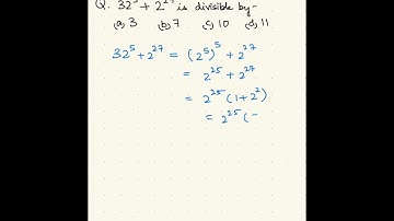 32^5 + 2^27 is divisible by? 🤔| UPSC CSAT 2024 #divisiontricks #csat #upsc #pyq #shorts
