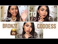 Bronze goddess makeup tutorial flawless base makeup tutorial for beginners  brown smokey eyes