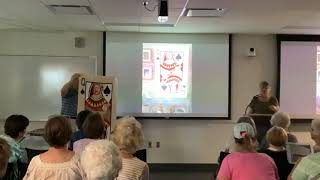 Tuesday Talk - Marilyn Rembolt
Marilyn will share her progression of reasons for quiltmaking up to her current interest in art quilts. She will be showing slides of quilts she has made and will also bring several of her more eclectic quilts to share in-person.
Marilyn’s interest in creating with fabric began at a very young age when as a self-taught artist she “designed” and crafted clothing for her dolls. After many years of learning to sew by machine and creating garments for herself and her family, she became intrigued with the creativity in quilt making. Never one to follow patterns exactly, she found she loved to play “What if?” with the expected design and eventually this led to her interest in art quilts and creating her own designs.
Marilyn finds the range of expression in quiltmaking is constantly expanding and she is inspired by many things in her surroundings: nature, travel, color, line, photography, fabric dyeing. With each quilt she makes, she is looking to try something new. Tuesday Talk - Marilyn Rembolt