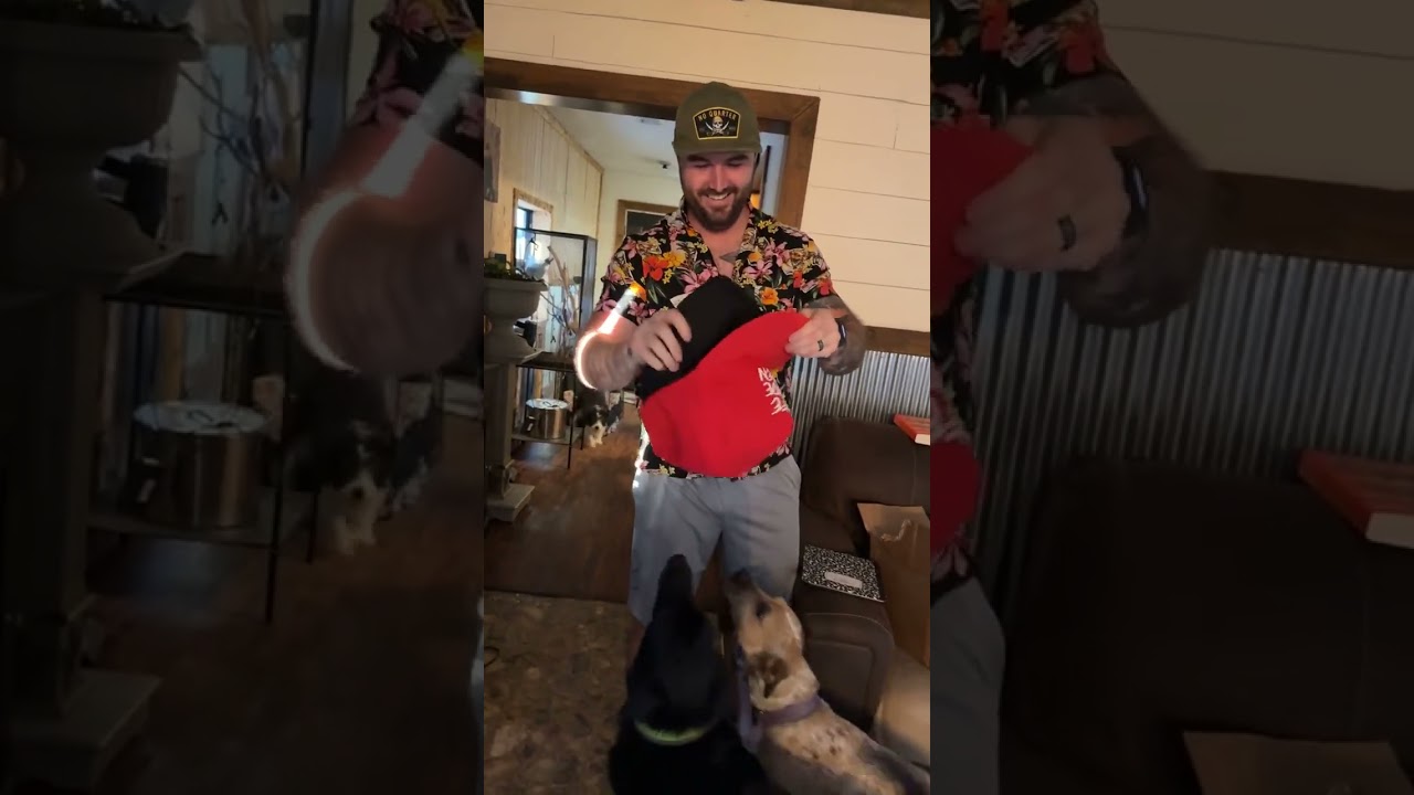 The husband received a new hat bought from cboystv and was overly excited😁 babies view 🐣 