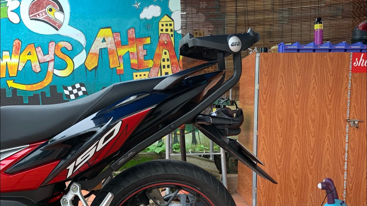 Hướng dẫn gắn baga cảng Givi HRV cho xe Winner 150... - youtube