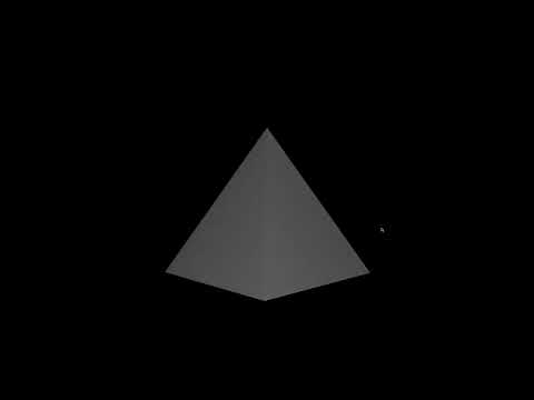 Diffuse Light On Pyramid - OpenGL - Linux