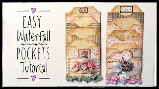 30 Day Ephemera Challenge Day 15 - Easy Waterfall Pockets - Tutorial