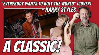 HE NAILS IT! Reaction to EVERYBODY WANTS TO RULE THE WORLD (cover) by HARRY STYLES