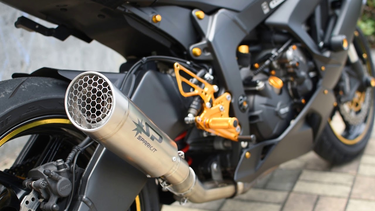 Kawasaki Ninja ZX6R Exhaust Sound SPARK GRID-O - YouTube
