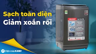 MÁY GIẶT LỒNG ĐỨNG giảm xoắn rối, bảo vệ sợi vải
