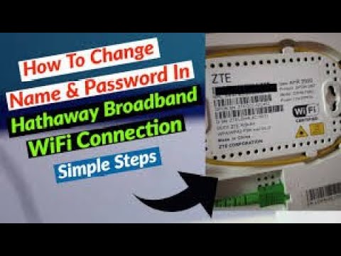 How to change the username and password for hathway brodband wifi ...
