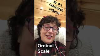 What is an ordinal scale? A quick answer for statistics and  #research #shorts