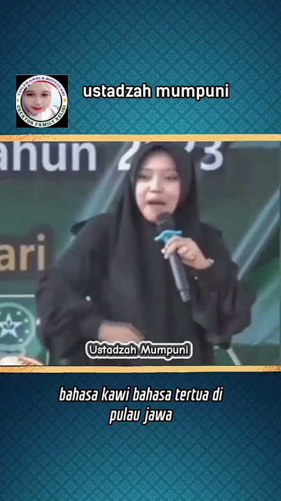 bahasa Kawi bahasa tertua di pulou Jawa'ceramah singkat !!ustadzah mumpuni#shortsvideo#
