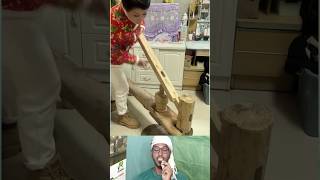 Handmade Noodles with Wooden Tool | কাঠের চাপে ইউনিক নুডলস তৈরির দৃশ্য 🍜🔥 #shorts #handmade #food