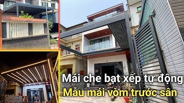 Mái che bạt xếp tự động - mái  vòm trước sân | Trinh AGS