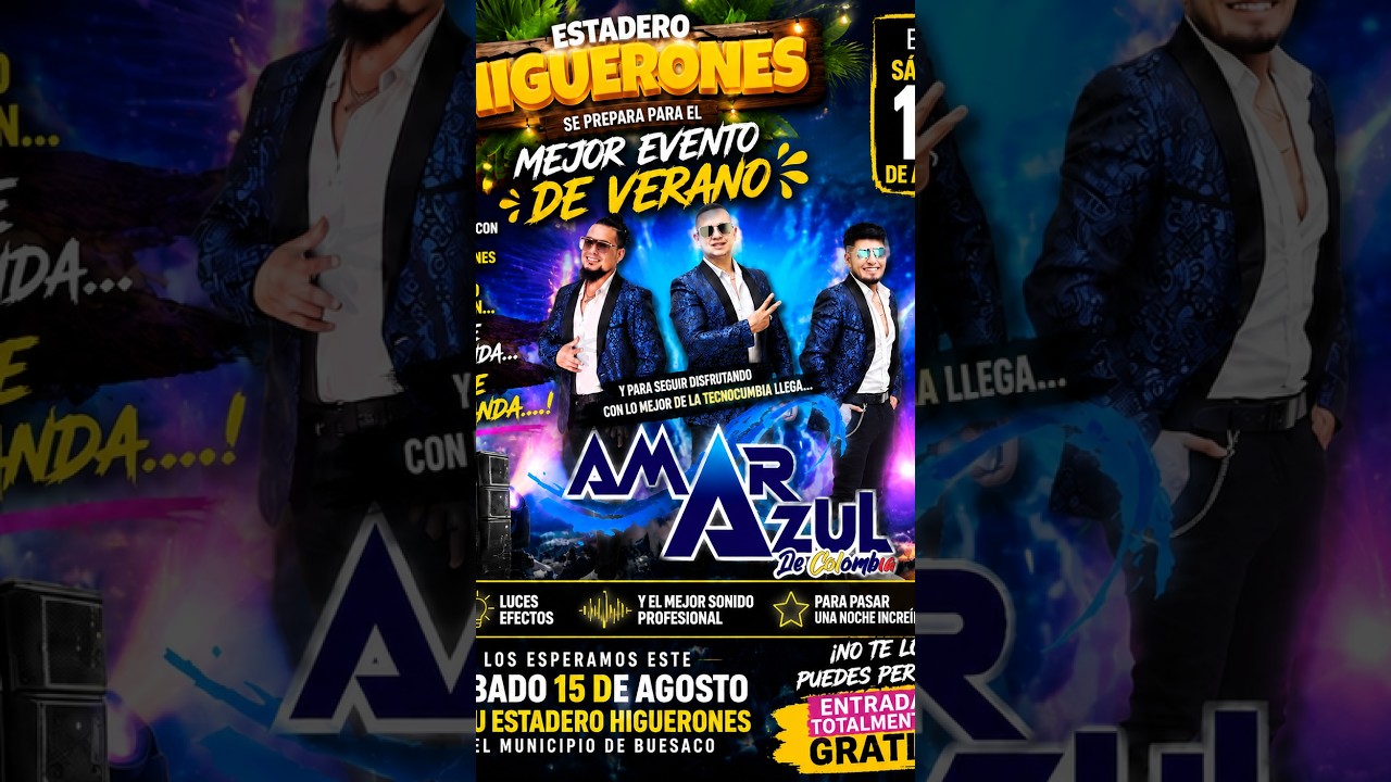 AMAR AZUL TOCANDO ESTADERO HIGUERONES AGOSTO 15 #concierto #evento #musicalive