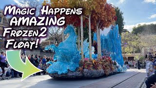 Magic Happens Parade | Frozen 2 Float With Elsa, Anna, Sven, and Kristoff | Disneyland [2023]