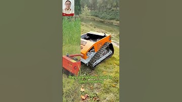 petrol brushless walking motor working degree 40° remote operated robot lawn mower for hills