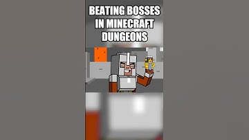 Beating bosses in Minecraft Dungeons #minecraft #shorts #minecraftdungeons