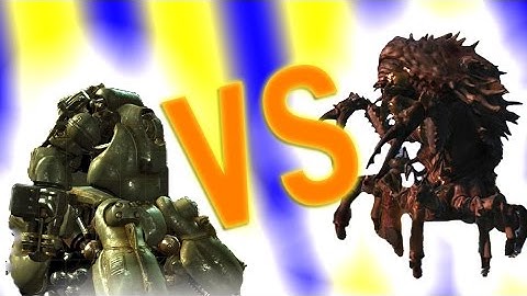 Fallout 4 - An Annihilator sentry bot takes on a Queen Mirelurk