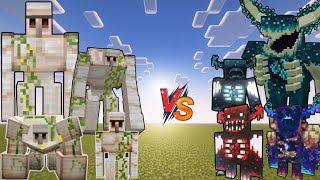 Can mutant iron golem beat mutant wardens || Minecraft mob battle