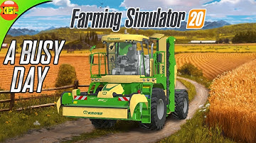Moving Grass, Harvesting Soybean, Planting Barley and Canola | Farming Simulator 20 timelapse