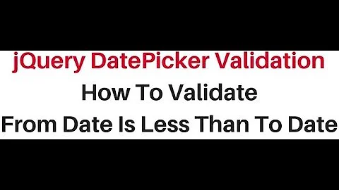 Datepicker jQuery UI validation (From,To) onSelect script input Date