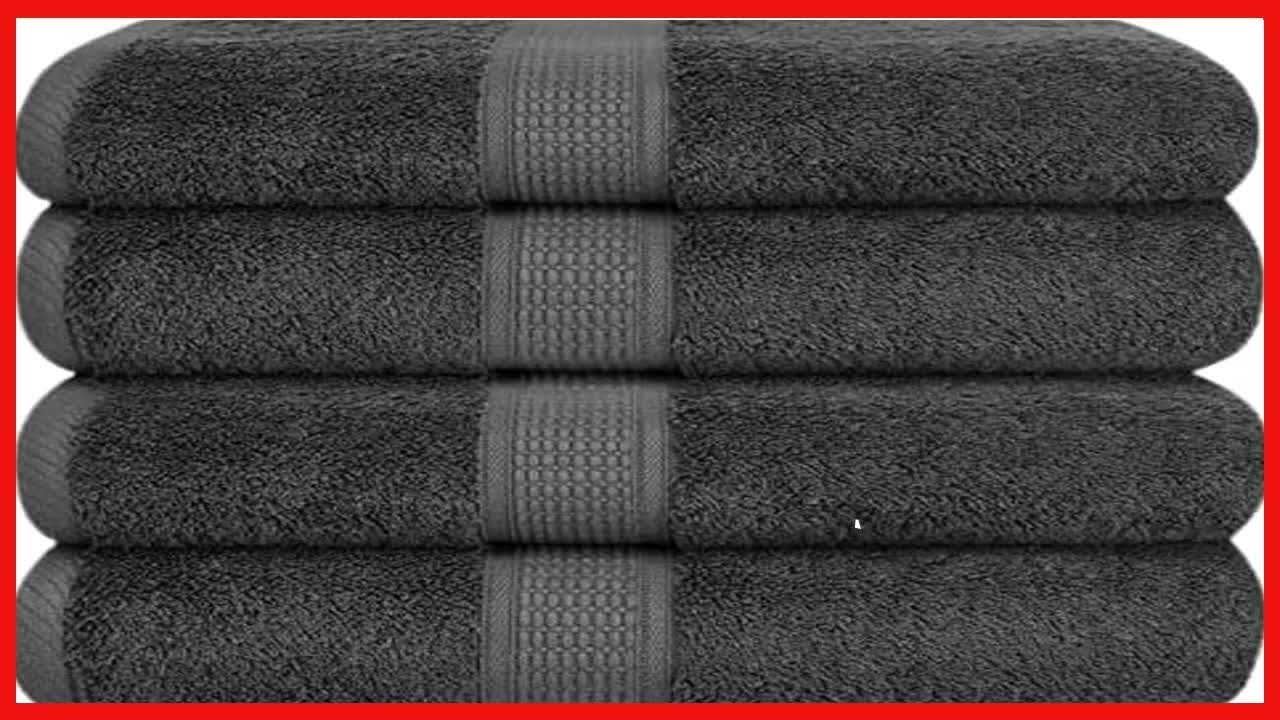  Ariv Towels 4-Piece Large Premium Cotton Bamboo Bath Towels Set  for Sensitive Skin & Daily Use- Soft, Quick Drying & Highly Absorbent for  Bathroom, Gym, Hotel & Spa- 30 X 52