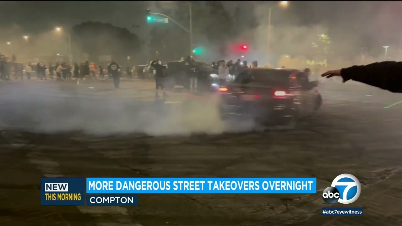 Street takeovers occur in South LA and Compton