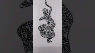 Easy mandala art/ mandala art of girl figure /easy tutorial #shorts #ytshorts |special avenue