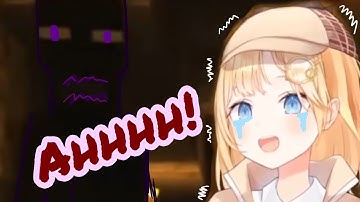 Enderman Horror Chases Amelia Through Minecraft Tunnels [Hololive EN]