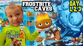 Папа &amp; Дети играют ПВЗ 2 Frostbite Пещеры: злободневная! День 1, 2 и 3
