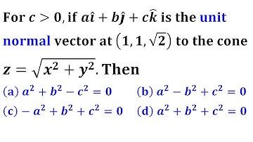 normal vector to a surface formula iit jam 2012 vector calculus mathematical physics