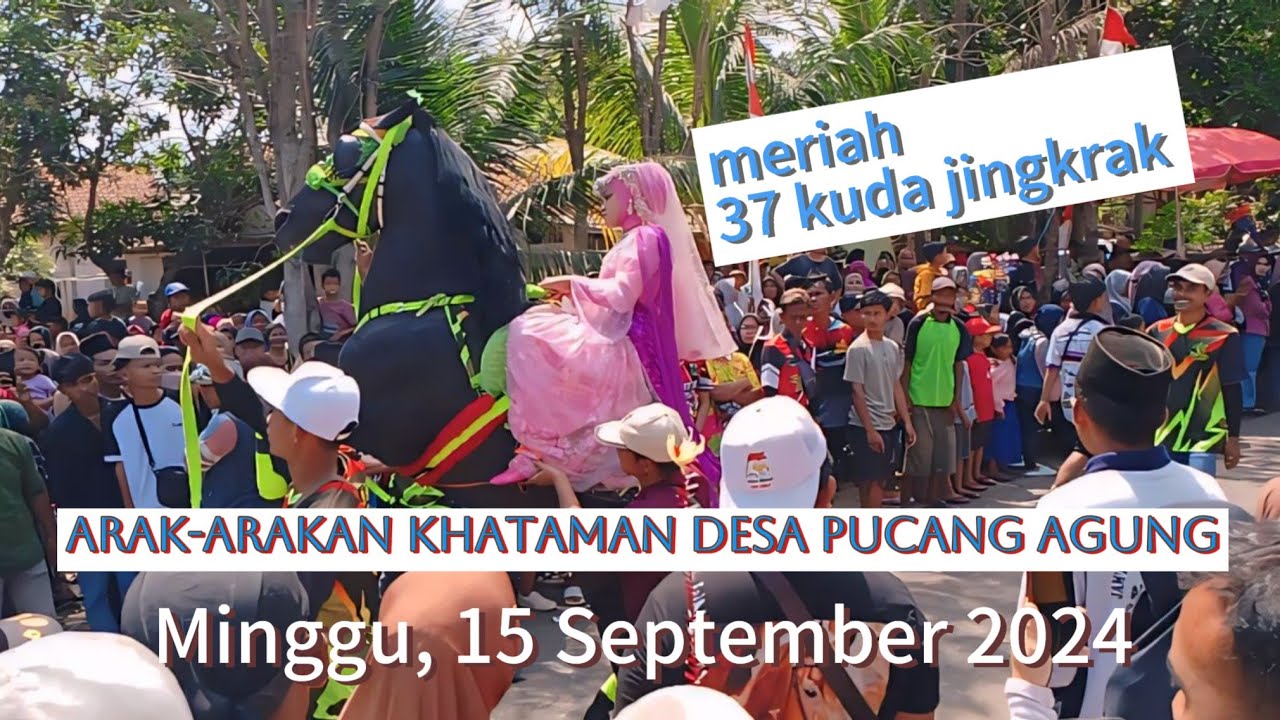 arak-arakan khataman desa Pucang agung, bayan, Purworejo Minggu, 15 September 2024  #kudajingkrak