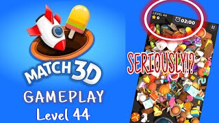 Match 3D Level 44 with 2 minutes challenge | No boosters used| Failed Gameplay screenshot 2