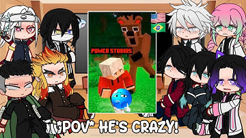 DEMON SLAYER React to POWER STUDIOS | Gacha React | MInecraft | HamoodeG