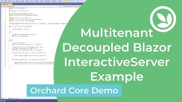 Multitenant Decoupled Blazor InteractiveServer Example - Orchard Core Demo