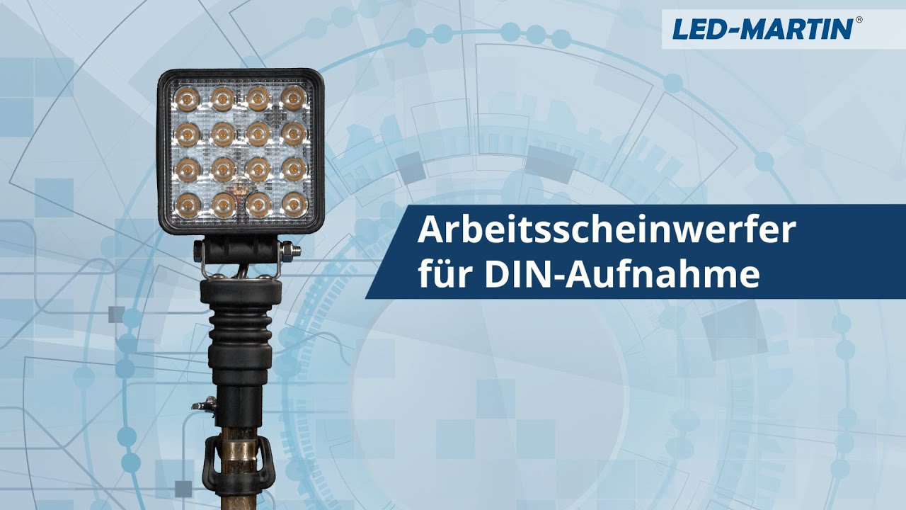 LED-MARTIN ® Arbeitsscheinwerfer für DIN-Aufnahme 