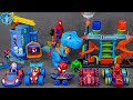 Marvel Spiderman Toys Unboxing Review |City Mega Car Wash vs Stunt Squad Crane Smash vsDino Dinosaur