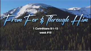 For, From, And Through Him - 1 Corinthians 8:1-13 , week 18  in our series, God Has Chosen