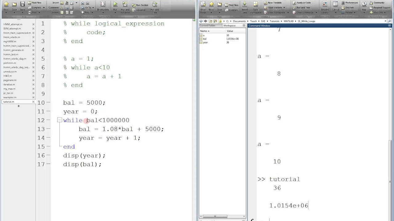 while loop คือ  New Update  MATLAB While Loop Tutorial