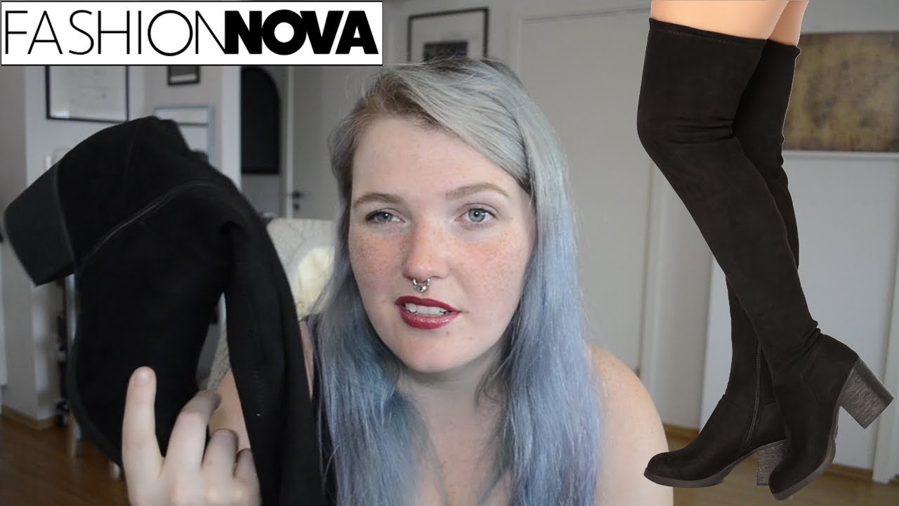 Plus Size Girl Tries Thigh Highs from 