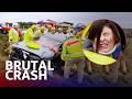 Girl Trapped In The Metal: High-Speed Crash That Pinned A Passenger In a Field