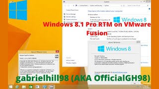 Running Windows 8.1 Pro RTM inside macOS Mojave (VMware Fusion)
