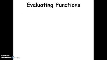 Function Notation and Evaluating Functions