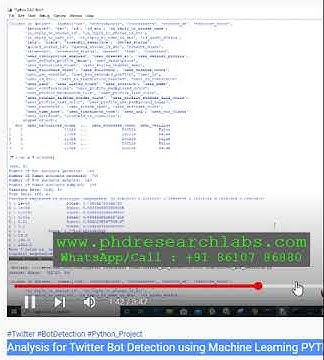 Analysis for Twitter Bot Detection using Machine Learning PYTHON ...