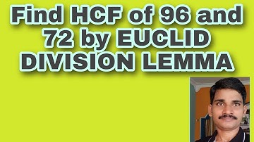 HCF OF 96 AND 72