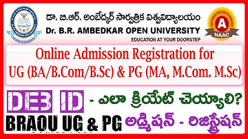 BRAOU Open Degree & PG Admission 2025 |BA BSc BCom | MA MSc MCom MBA MSW | Eligibility Fee Last Date