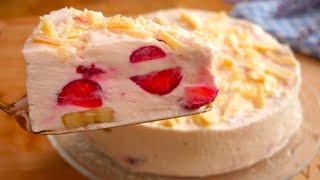 The BEST strawberry dessert in 5 minutes!🍓Tastier than ice cream! Without oven