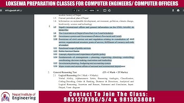 Computer Engineering: Loksewa Preparation Classes for Level 7 Computer Engineers/ Computer Officers.