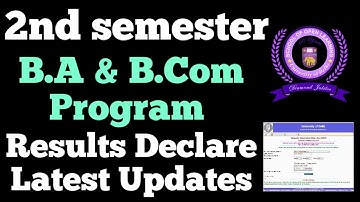 DU SOL 2nd Semester B.A & B.com Programme Results Declare Latest Updates 2023