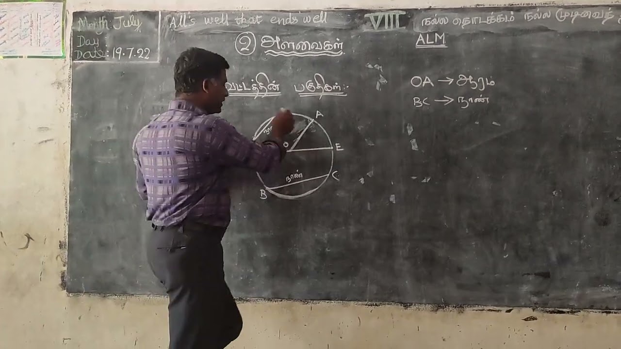 8th-Maths- CIRCLE Parts - வட்டத்தின் பகுதிகள்  ( ஆரம், நாண், விடடம், தொடுகோடு, வெட்டுகோடு)